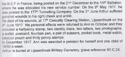 Burnley Express 16 Jun 1917 Arthur Simpson, Grave B1 6, d.