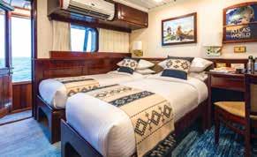 category 4 cabin and a category 5 cabin offer spacious accommodation. Prices are per person, double occupancy unless indicated as solo. ITINERARY CAT. 1 CAT. 2 CAT. 3 CAT. 4 CAT.