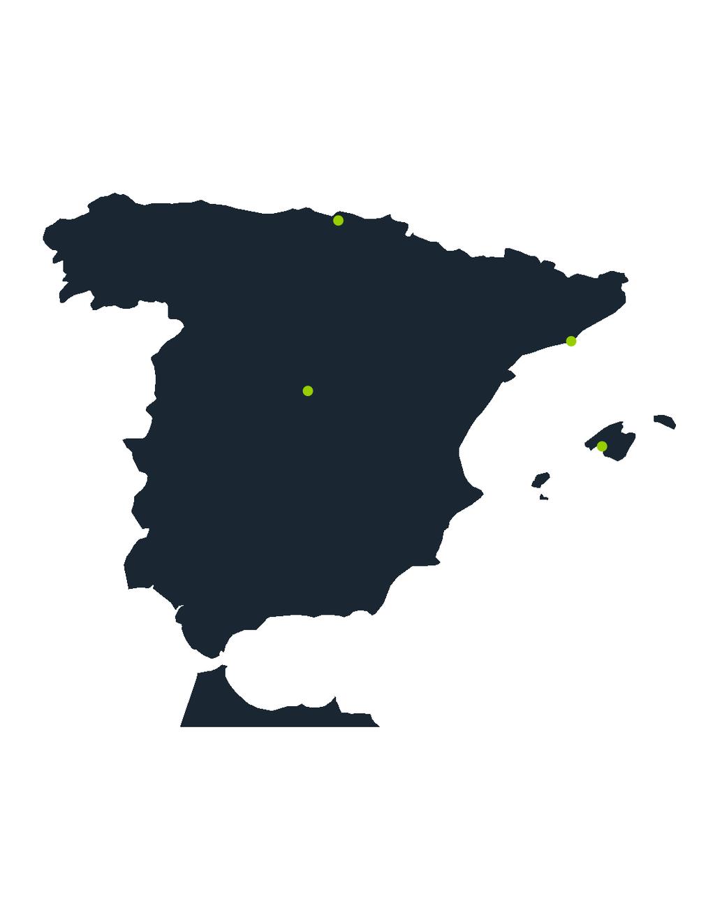 25/2/2019 MAP (España) Route map Domestic 2018 Pax 940,6K Share 84 % Destinations 6