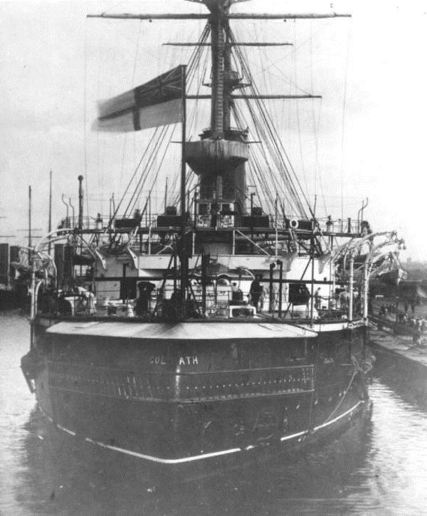 HMS Goliath Due to the outbreak of the First World War George was called up on the 2 nd August 1914 and was assigned as an Able Body Seaman aboard the Battleship HMS Goliath.