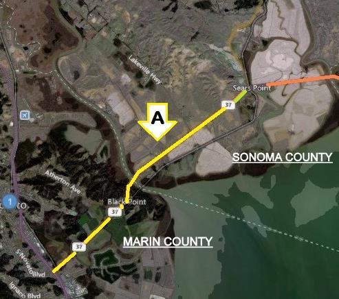 SR 37: Segment A Hwy 101 in Marin County to SR 121 in Sonoma County 4 Lane Expressway at
