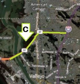 SR 37: Segment C Mare Island to I-80 in Solano County 4 Lane Freeway at 65 MPH Flat Terrain 2013 AADT: 49,200 (EB); 45,200 (WB) 2040 AADT Forecast: 56,000 (EB); 58,200 (WB) 2012