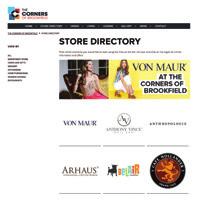 Individual store pages link from the store guide and display information for visitors such as image gallery, opening hours and current offers giving