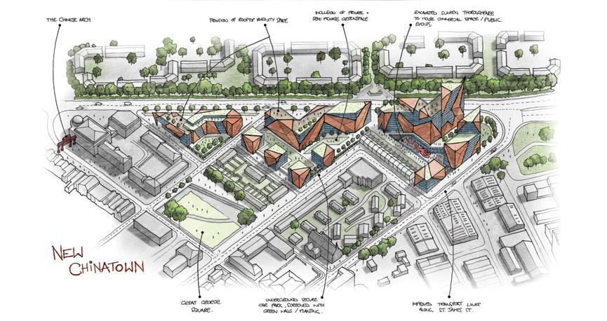 06 NEW CHINATOWN Plans for a 200 million redevelopment of Liverpool s Chinatown have been submitted to the city council.