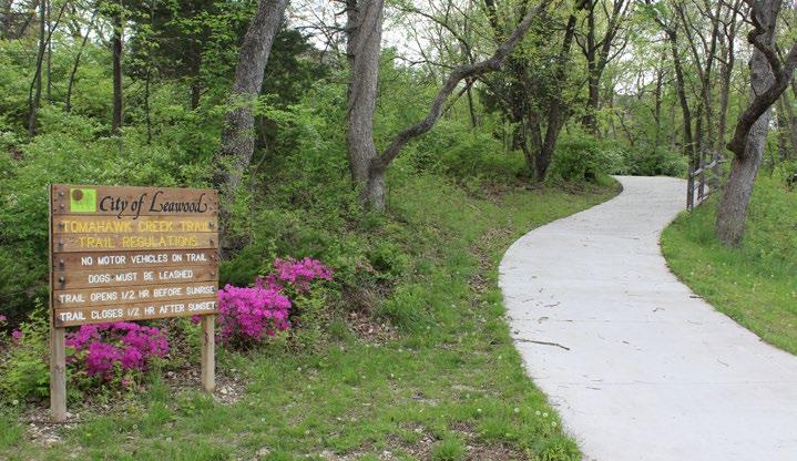 this segment as part of Tomahawk Creek Greenway connector trail and Tomahawk Park Existing park development and parking at Tomahawk Park could offer opportunity for a national historic trail