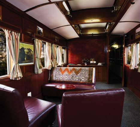 THE CABINS & COACHES Each train has accommodation carriages, dining cars, a lounge car (±36 seats), small gift shop, smoking lounge