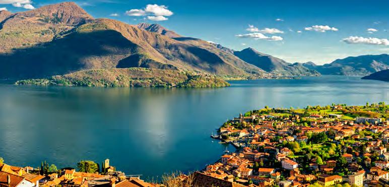 Lake Como is the third largest lake in Europe and it is surrounded by stunning alpine scenery and beautiful villages famed for their high quality silk production.
