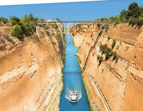 Olympian Origins and the Corinth Canal Post-Cruise Option Journey to UNESCO World Heritage-designated Olympia, ancient center of worship and the Temple of Zeus.