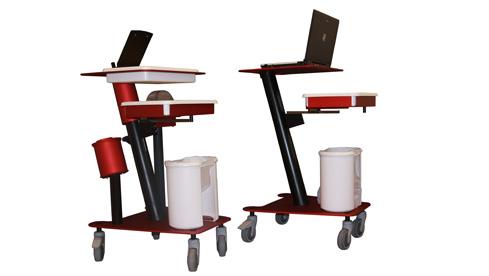 HOY TROLLEY Modular table that can be customized to meet every need. HOY TROLLEY is a table developed to fit all the required items for injecting a patient.
