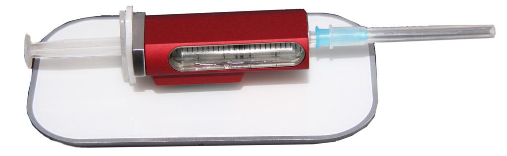 This syringe shield is available with two different types of locks: spring lock and twist lock. The syringe shield is with a lead glass density of 5,2 g, cm and a tungsten shielding of 0,5 mm.