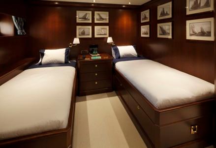 Forward starboard guest stateroom One guest bathroom