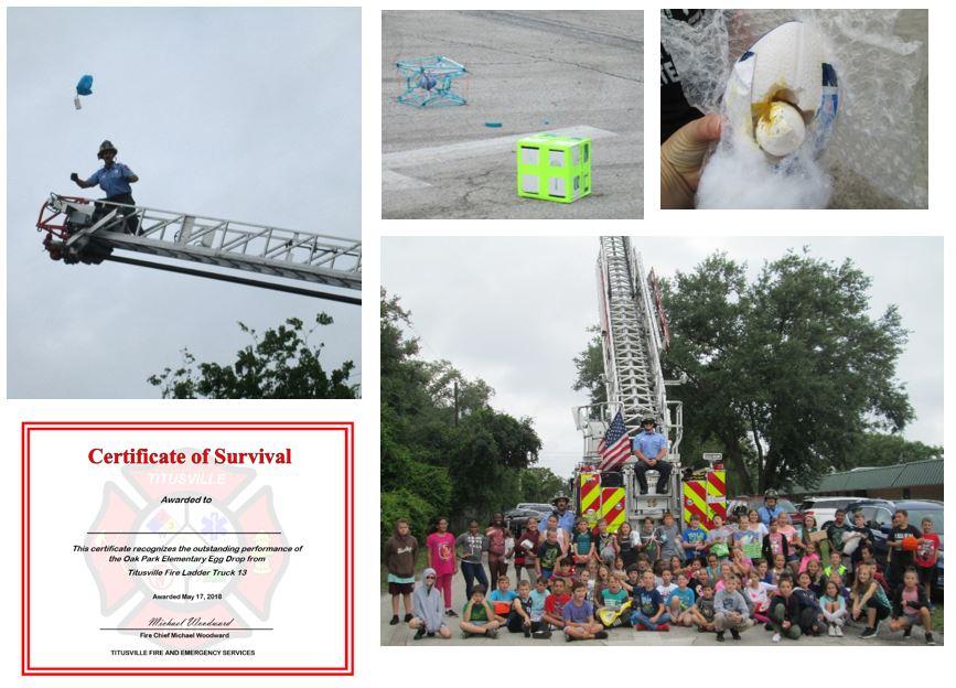 FIRE DEPARTMENT NEWS Eggs were dropping at Oak Park Elementary School on Thursday, May 17!