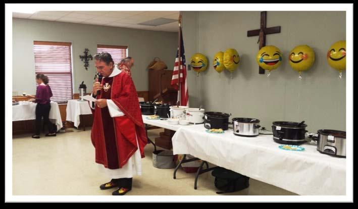 Three winners were selected and awarded cash prizes by Father Rob.