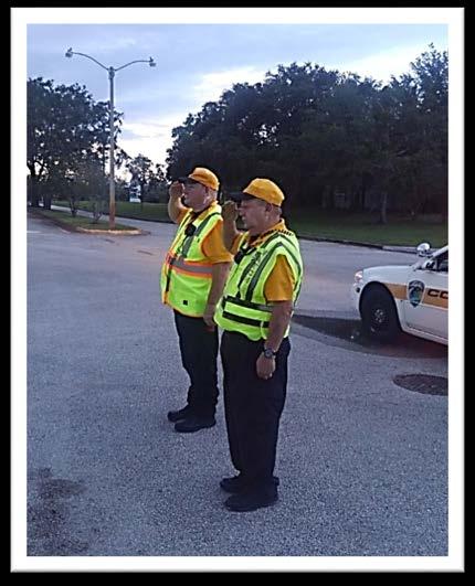 The Titusville Police Community Watch volunteers assisted with traffic