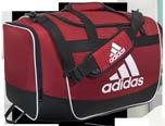 pad. The adidas brandmark is screen-printed on the side, endcap and shoulder pad leaving space
