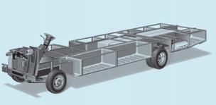 POWER PLATFORM CONSTRUCTION Fleetwood s patented Power Platform begins with two 10-in. steel I-beams welded lengthwise to the chassis. From the beams, steel outriggers extend outward.