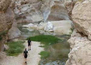 dry river bed. Marvel at this deep canyon and reach the first pools.
