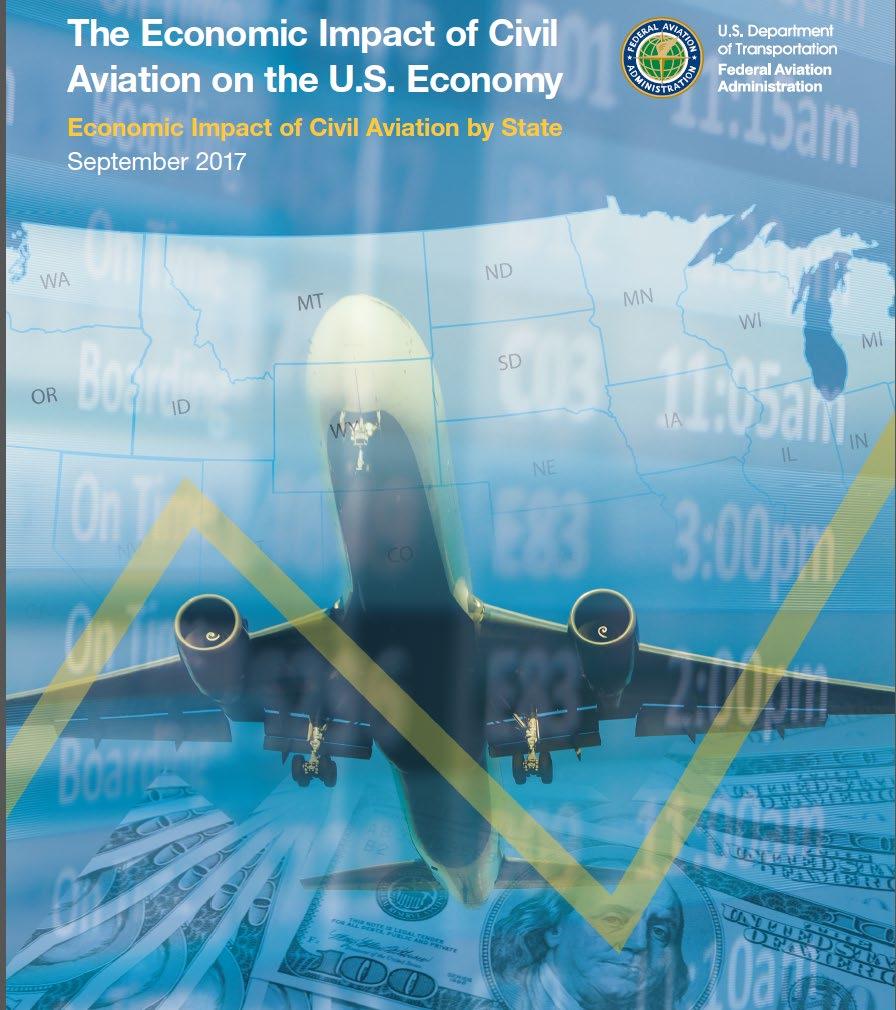 Economic Impact of Civil Aviation In 2014, civil aviation generated $1.6 trillion in economic activity and supported 10.6 million jobs, with $446.8 billion in earnings. Civil aviation accounted for 5.