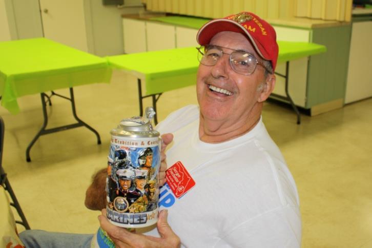 In keeping with that theme, they asked members to bring in their favorite beer stein for