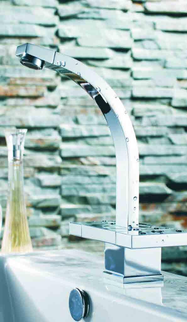 BATH FAUCETS 30101 Double Handle Lavatory Faucet Stepless Sliding Handles Ceramic Disc Cartridge 3/8" Compression Stainless Steel Flexible Hoses Included Swivel Spout Drain Pop-Up Included