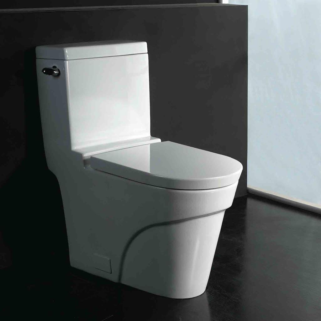 TOILETS HURON EAGO by Adornus Jet Siphonic one piece toilet W14 1/4 x H28 x L31 1/4 Bowl height: 15 3/4 Water consumption: 5.