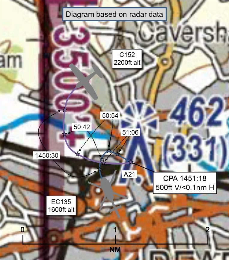 AIRPROX REPORT No 2018045 Date: 05 Apr 2018 Time: 1451Z Position: 5128N 00058W Location: Reading PART A: SUMMARY OF INFORMATION REPORTED TO UKAB Recorded Aircraft 1 Aircraft 2 Aircraft EC135 C152