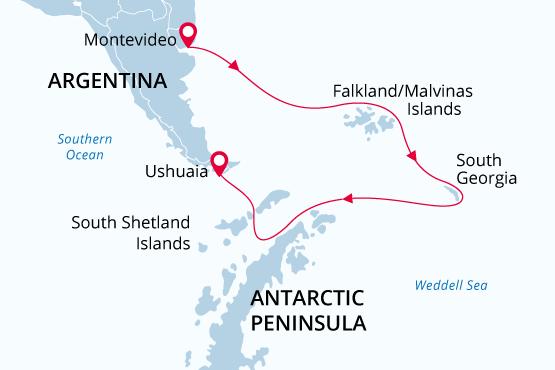 Falklands, South Georgia & Antarctic Islands Antarctic Awakening 20 Oct - 11 Nov 2019 23 days Embarkation:
