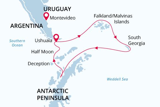 Falklands, South Georgia & Antarctica Antarctic Wildlife Adventure 07 Jan - 27 Jan 2020 21 days