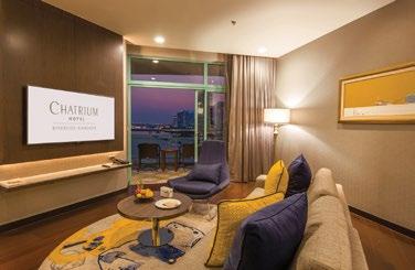 The Chatrium Club Lounge provides exclusive service, adding an extra touch of luxury.