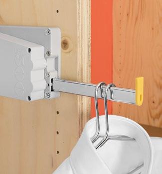 WSS501 Aluminium Convenient pull out hanger rest on bracket provides the ideal spot to hand your clothes while