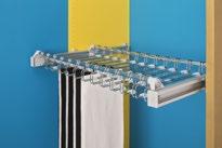 750-1150mm WSS205 Adjustable Width Trouser Rack with Steel Supports Aluminium WSS206 Adjustable Width Trouser Rack with Plastic Supports