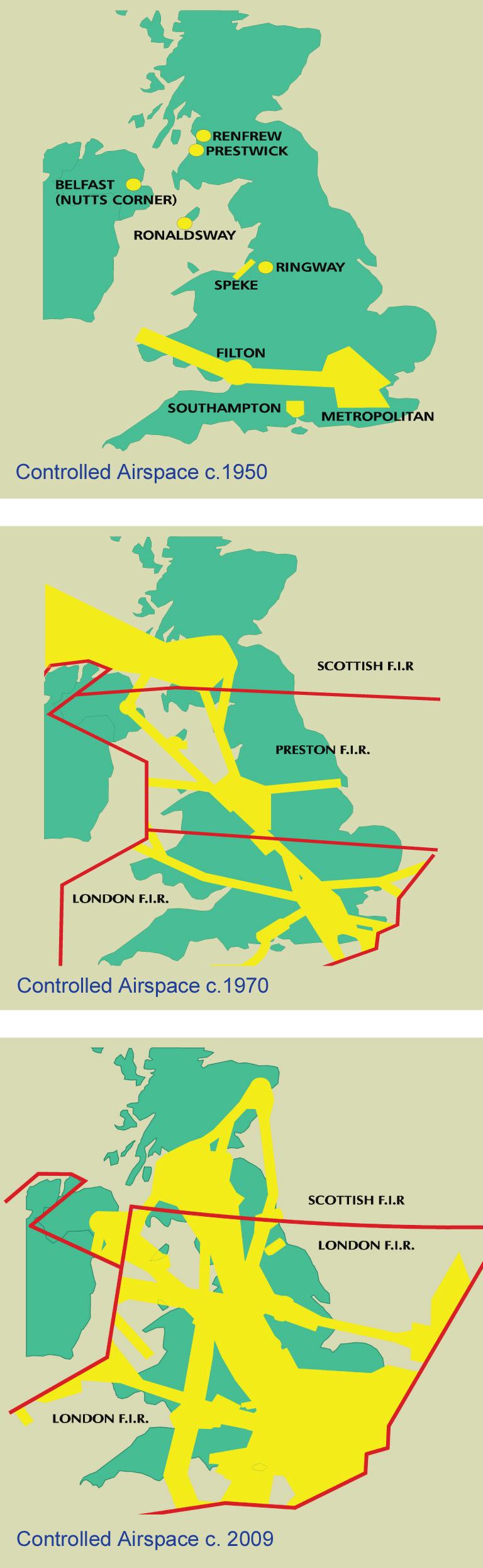 UK Airspace Today The airspace arrangements we have today are based on a system established during the post-war period when demand for airspace capacity began to grow significantly.