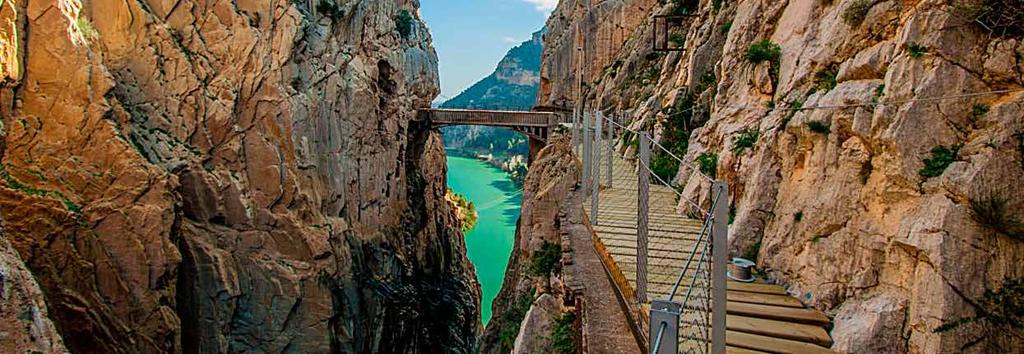 Start & end: Málaga CAMINITO DEL REY GRANADA La Alpujarra Transfer in & out from Málaga airport to Hotel 7 nights hotel Accommodation 3* HB (in Antequera dinner will be in a Restaurant, not available