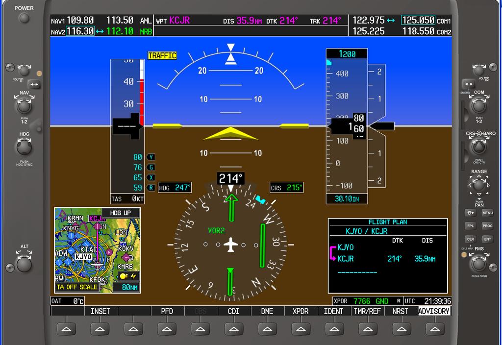 KAP 140 - Heading Mode Use the heading bug to steer the aircraft when HDG mode is engaged.