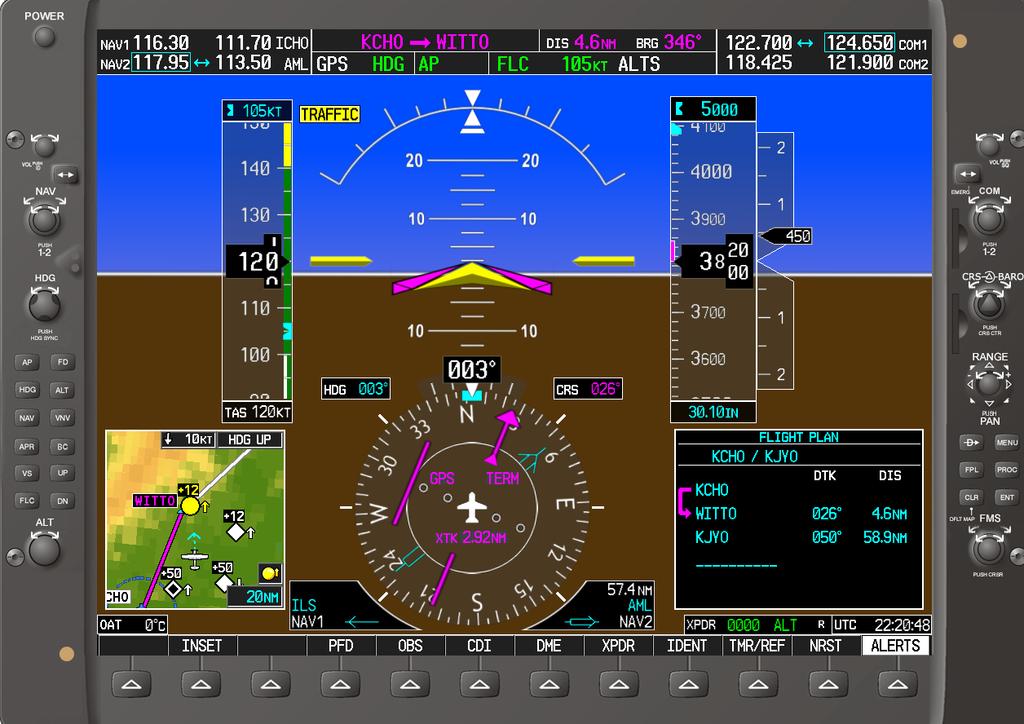 GFC 700 - After Takeoff Press the AP key and verify activation on system status bar.