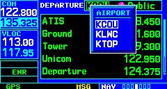 SECTION 2 COM To select a COM frequency for a nearby flight service station (FSS) or center (ARTCC): 1) Turn the large right knob to select the NRST Page Group.