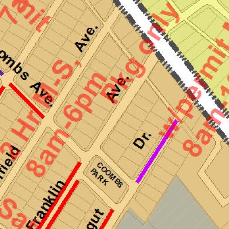 Figure 3 Existing Restrictions Map As noted above, the purpose of the parking study was to determine whether there is parking intrusion by non-resident vehicles on the 10700 block of Farragut Drive.