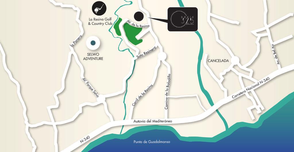 NATURE AS WELL AS EVERYTHING YOU NEED Oasis 325 is exceptionally located, halfway between Estepona and Marbella.