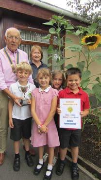 His legacy has flourished in that this year all primary schools in Keynsham and Saltford took part in the sunflower growing competition.