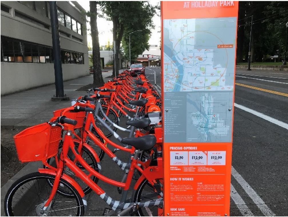 Fun Notes: As you walk to the hotel you should pass by a Portland city bicycle rental. To rent a bicycle you will have to download an app to your smartphone.