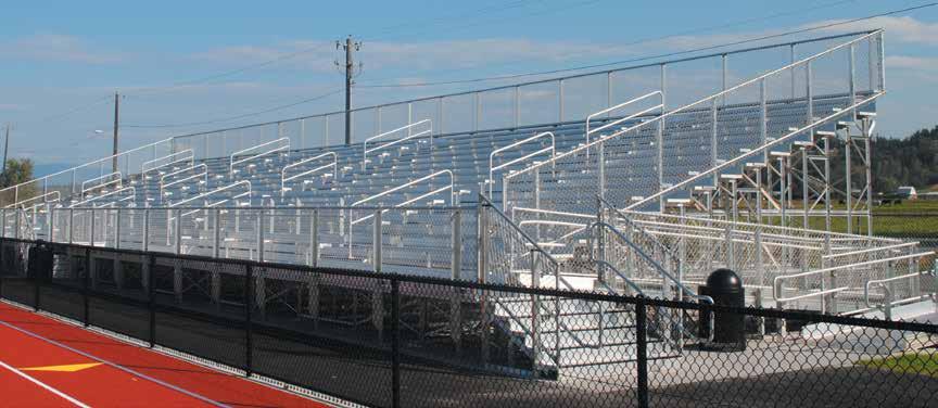 Manufacturer of Quality ALUMINUM BLEACHERS, BENCHES, & PICNIC TABLES For Over 20 Years NON-ELEVATED Bleachers "Non-Elevated Bleachers" is a term used to describe a type of bleacher where feet rest at