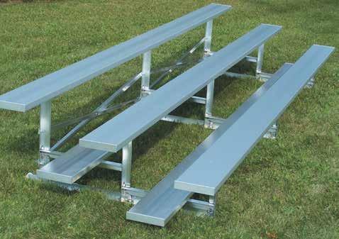 NATIONAL SERIES BLEACHERS Standard Model Quality and Value 3, 4, & 5 ROW STANDARD MODEL BLEACHERS 16" first seat height 6" rise per row Top seat height under 30" (3 row only)