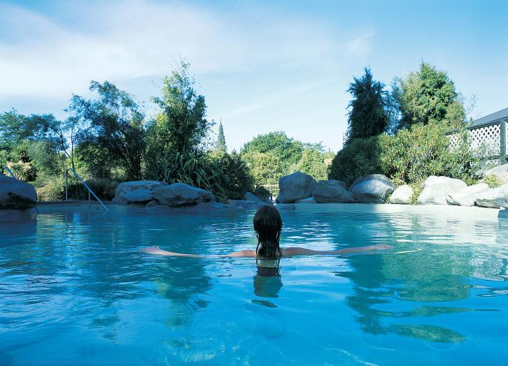 .. Unwind in natural hot pools, a world class spa experience set in a unique alpine environment Indulge in beauty and therapeutic treatments at the day spa on the same location Play a round of golf
