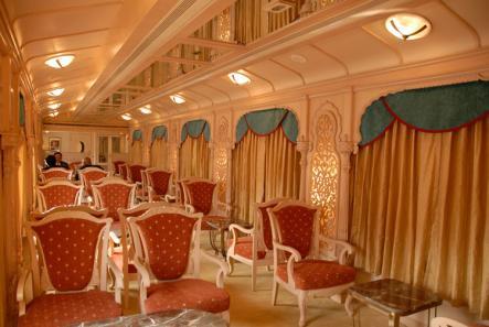 THE GOLDEN CHARIOT train named after the famous Stone Chariot in Hampi, a world heritage site, in Southern India will travel through timeless Historical Heritage Sites, Resplendent Palaces, Wildlife