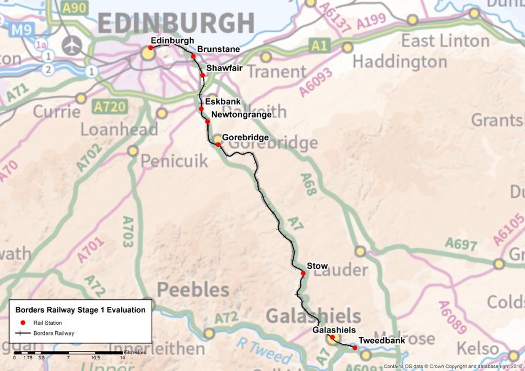 2 Background The Borders Railway The Waverley Route, previously provided direct rail services between Edinburgh, the Borders and Carlisle.