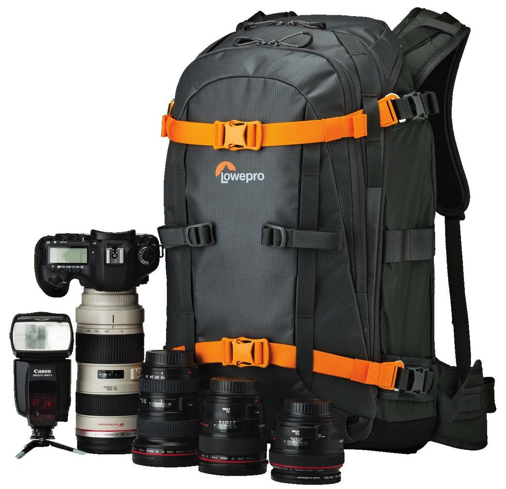 4-season technical pack with space for photo, video, and essential outdoor gear Outstanding access with hinged, body-side