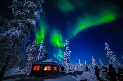 Northern lights break *NEW* 4 Nights / 5 days Saariselka Yes, it is possible to do it all in this short break, Northern lights, snowmobiles, ice fishing, and not to mention accommodation in a cabin