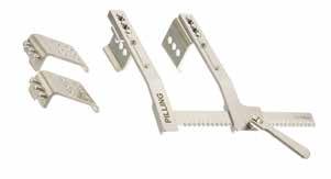 341198 Modified Carpentier-Type Sternal/Atrial Retractor Spread 6-7/8" (17.5 cm) Sternal blades 3-15/16" wide x 1-1/4" deep (10 x 3.