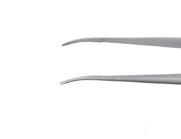 6 mm jaw, 7-3/8" (18.5 cm) 357658 Micro Tying Forceps, round handle 8 mm diameter, straight 0.5 mm wide tip with platform, 6" (15 cm) 357659 Micro Tying Forceps, round handle 8 mm diameter, curved 0.