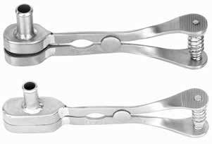 BULLDOG AND MICRO VESSEL CLAMPS Micro Vessel Clamps RENAL PERFUSION CLAMPS 353140 353142 353140 353142 10 mm x 15 mm DeBakey-type Jaw (Pediatric, single renal artery) 10 mm x 25 mm DeBakey-type Jaw